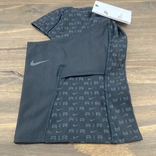 Nike Air Hood Black Check Swoosh Logo One Size OSFM 100.9918-034