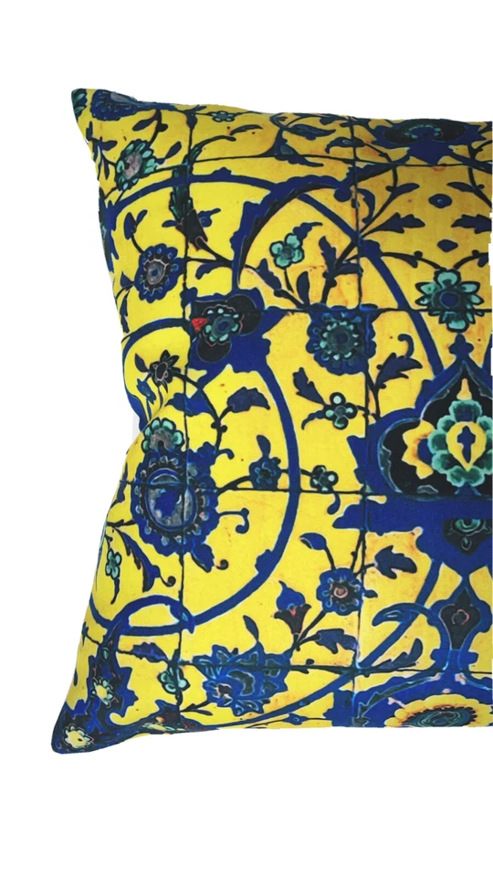 Almohada de terciopelo fino persa - 15" X 15" Foto 3 de 3