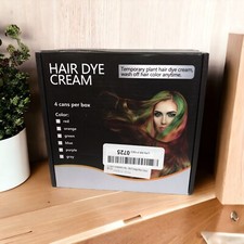 4 Colors Temporary Plant Hair Dye Cream Red, Orange, Purple, Green  NEW