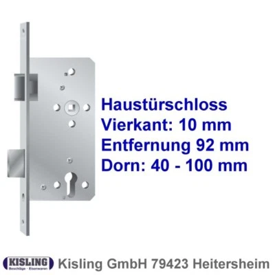 KIMA KFV BKS BMH CES WILKA Haustürschloss 45 50 55 65 70 80 90 100 mm Dorn 92 PZ Stulp 20-22-24-28-30 rd kt
