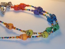 Halloween Skull Eyeglass Chain Dia de los Muertos "Day of the Dead"28 inches NEW