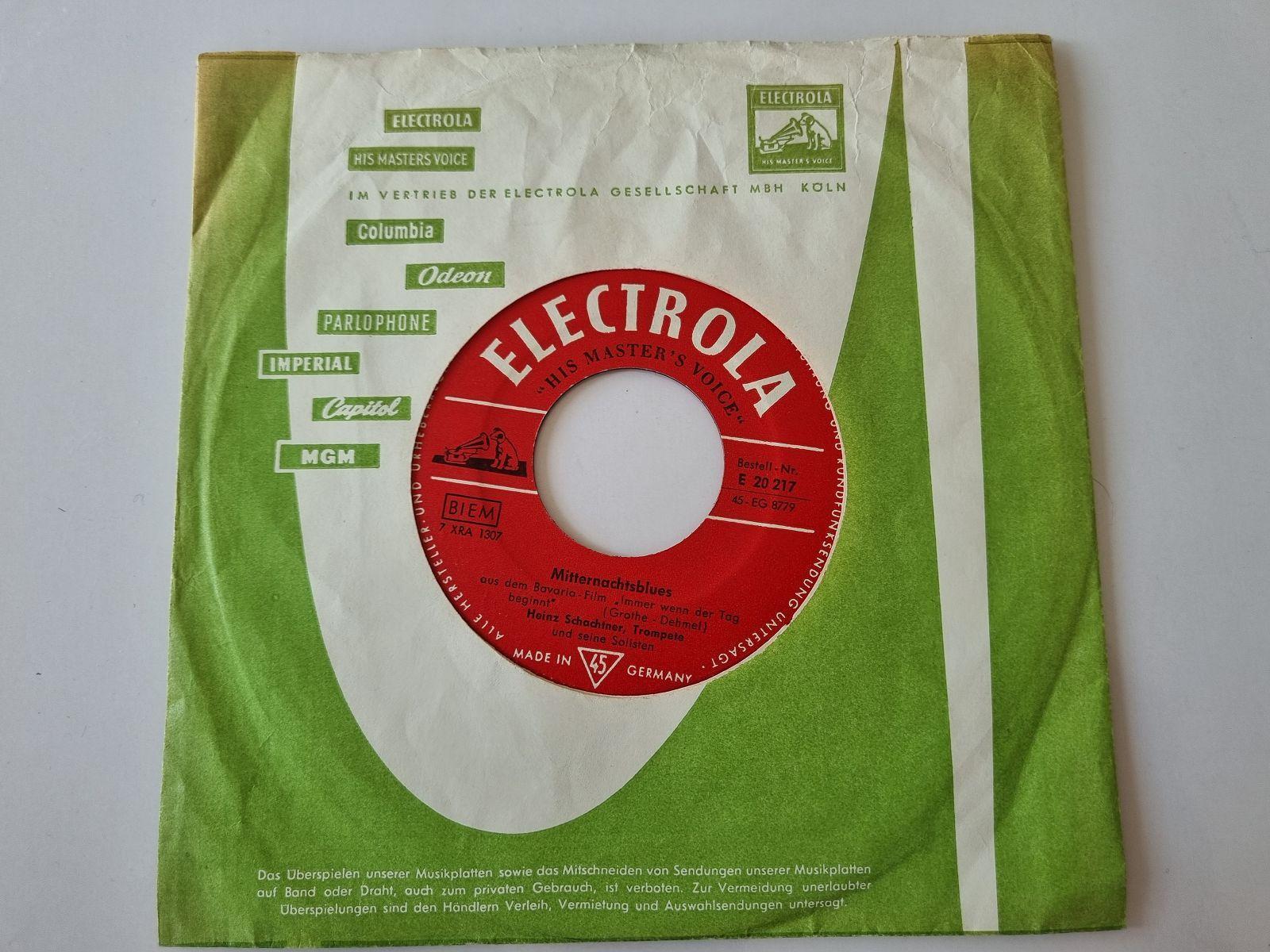 7"" Single Heinz Schachtner - Mitternachtsblues Vinyl Germany