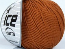 8-Skein Lot Adel Yarn Cotton Fine Baby 8x50g/135m Caramel