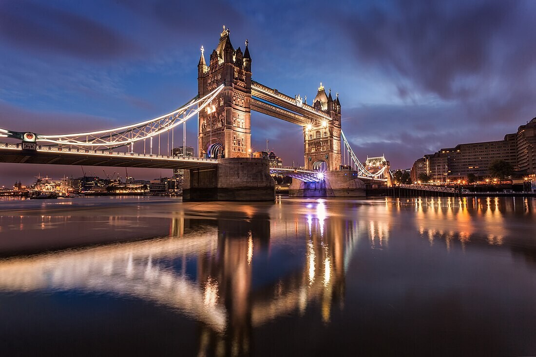London Tower Bridge Canvas  24""x16""Wall Art Picture Print