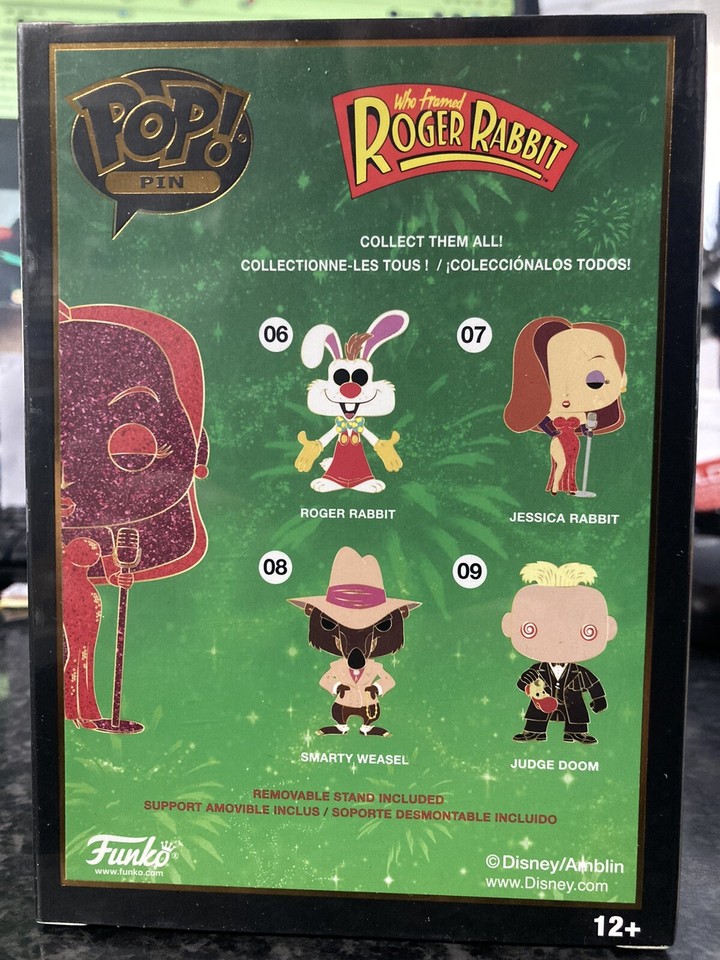 Pop Pin Jessica Rabbit Funko Pop Pin Jessica Rabbit Who Framed Roger Rabbit Red Glitter Chase ...