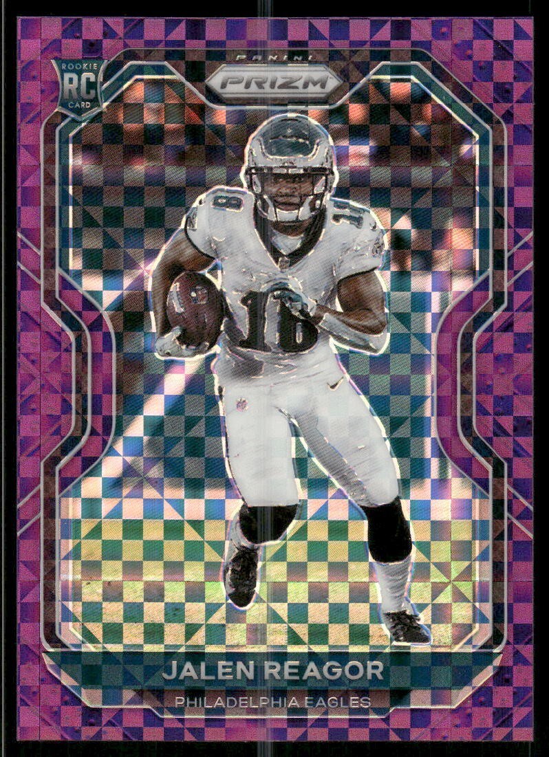 K713 JALEN REAGOR RC 2020 PRIZM PURPLE POWER 34/49 EAGLES #342 CHARGERS