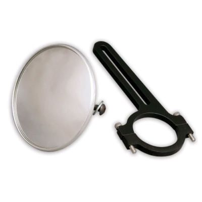 Longacre 52-22548 3.75'' Convex Spot Mirrors; 3-1/4'' Adjust; For 1-3/4'' Roll Bar