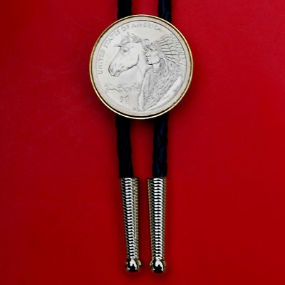 US 2012 Native American Sacagawea Dollar BU Coin Bolo Tie NEW - Horse The Routes
