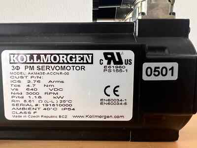 NEW Kollmorgen AKM43E-ACCNR-00 SERVO MOTOR for Sartorius Bag Mixer BEST DEAL