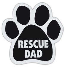 Dog Paw Shaped Magnets: RESCUE DAD | Dogs, Gifts, Cars, Trucks