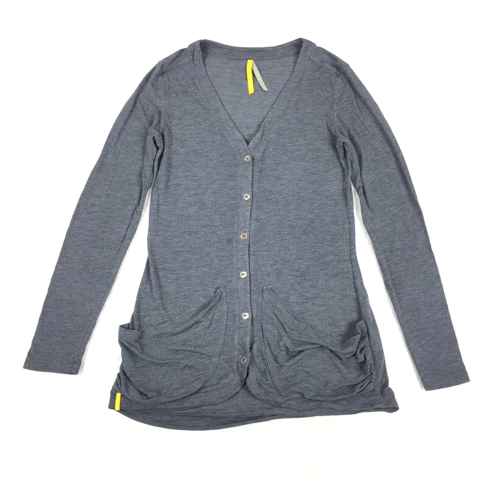 lole v-neck button front lightweight soft sweater