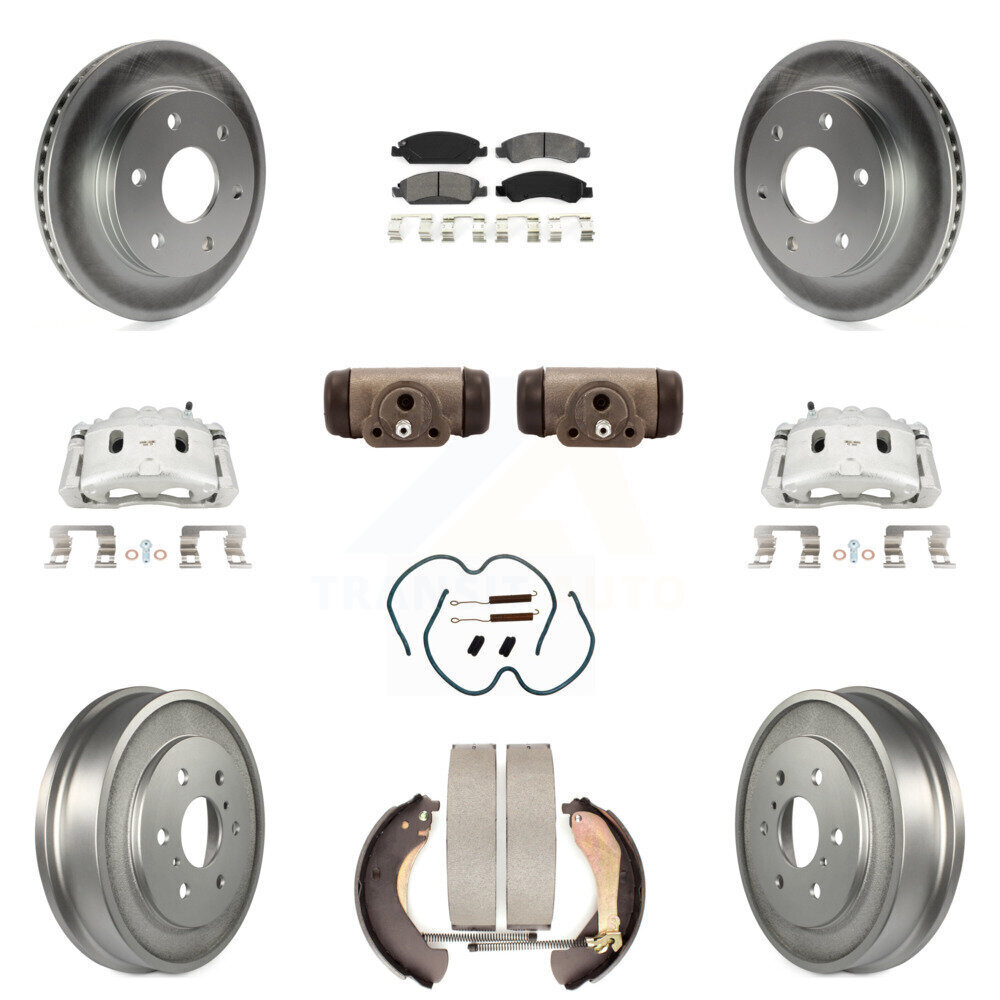 Front and Rear Brake Caliper Cover Rotor Drum Semi-Metallic Pad Shoe Cylinder Complete Kit for Enhanced Performance and Safety