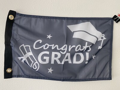 12x18 12 x18  Congrats Grad Graduation Polyester Banner Flag Z16