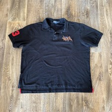 Polo Ralph Lauren Polo Shirt Mens 2XB Big Black Polo Team Number 3 Logo Sleeve