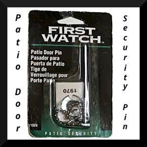 First Watch Security Steel Patio Door Pin Aluminum Finish Model 1970