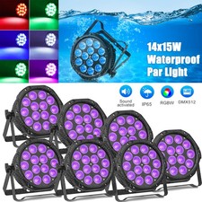 14LED 210W Waterproof Par Lights RGBW Wash Par Can Light for Outdoor Party Xmas
