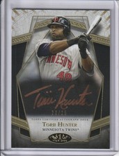 2022 Topps Tier One Torii Hunter Prime Performers On-Card Auto /25 #PPA-TH Twins