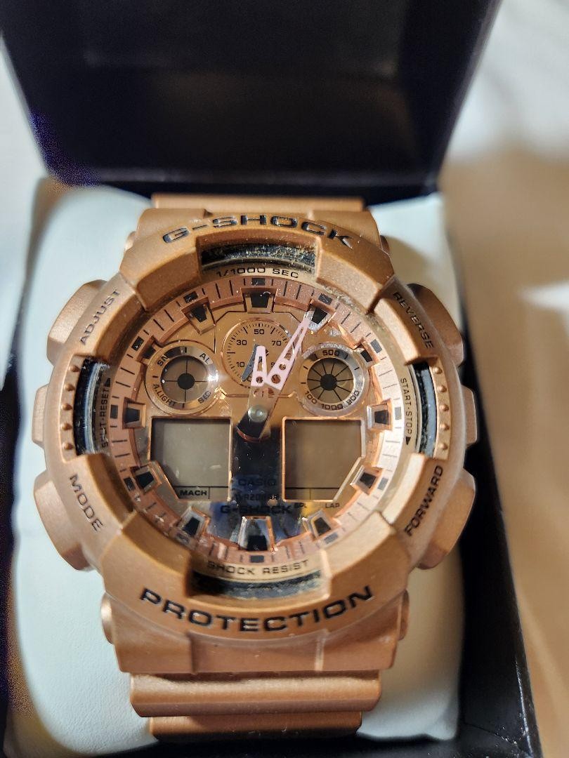 時計 G-SHOCK Watch Casio G-SHOCK Mens Oversized 51mm Rose Gold Watch Module 5081