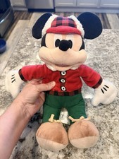 Disney Parks 2018 Holiday Christmas Mickey Mouse Plush 12  