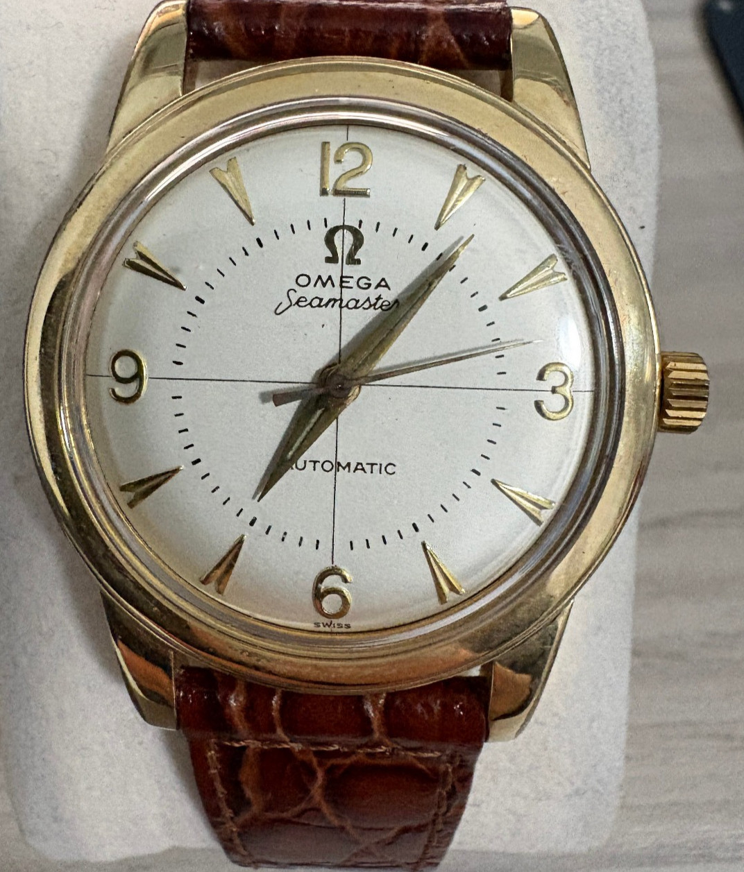 60s 14K Automatic 501 Cal Gold Seamaster Watch Omega Omega Filled GX6250 - vintagewatches.pk