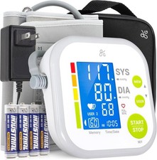 Blood Pressure Monitor - Complete BP Machine Kit with Wall Adapter and Premium C