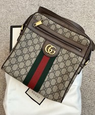 Gucci GG Pattern Web Stripe Crossbody Zip Bag...