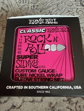 12 PACK Ernie Ball 2253 Super Slinky Pure Nickel Electric Guitar Strings 9-42