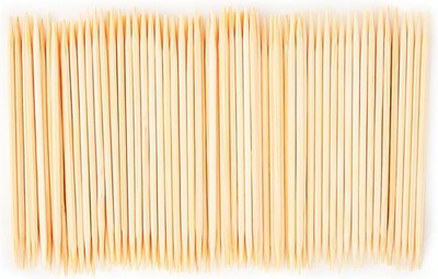 HOPELF 600 Pcs Double-Point Bamboo Toothpicks, Teeth Cleaning & Fruit