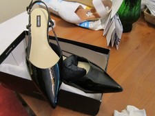 new Woman's Dress Shoes Nine West Rhonda3  Pump BLACK PATENT 12 READD