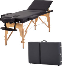 Portable 24" Massage Table - Adjustable Height Spa Bed with Carry Bag