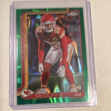 Topps Chrome Trent McDuffie Green /99 #154 Kansas City Chiefs NFL Football Card