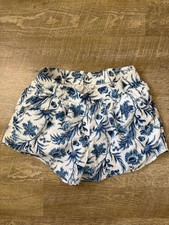 Janie And Jack Blue White Floral Shorts Size 10