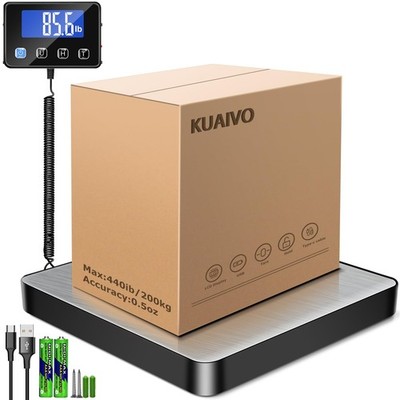 Shipping Scale, 440lb/0.35oz High Accurate Digital Postal Scale with Hold/Tar...