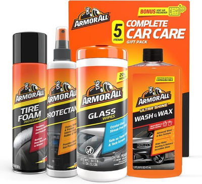 #ad Armor All Car Wash and Car Cleaner Kit Includes Glass Wipes Car Wash amp; Wax Con $23.42