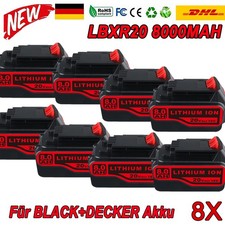 8x Für BLACK+DECKER Original Akku 18V Lithium BL2018 BL1318 BL4018 BL1518 LBXR20