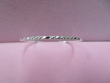 ATI 7.75" 925 Sterling Silver Slip on Stackable Bangle Bracelet 6.49 Grams