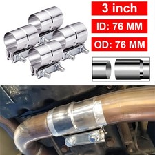 4pcs 3 Inch Stainless Steel Lap Joint Exhaust Clamp For Catback Muffler Pipe 4pcs 3 Inch Stainless Steel Lap Joint Exhaust Clamp For Catback Muffler Pipe