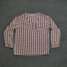 Vintage JC Penney Pajama Shirt Top Mens Medium Striped Paisley Sanforized 50s