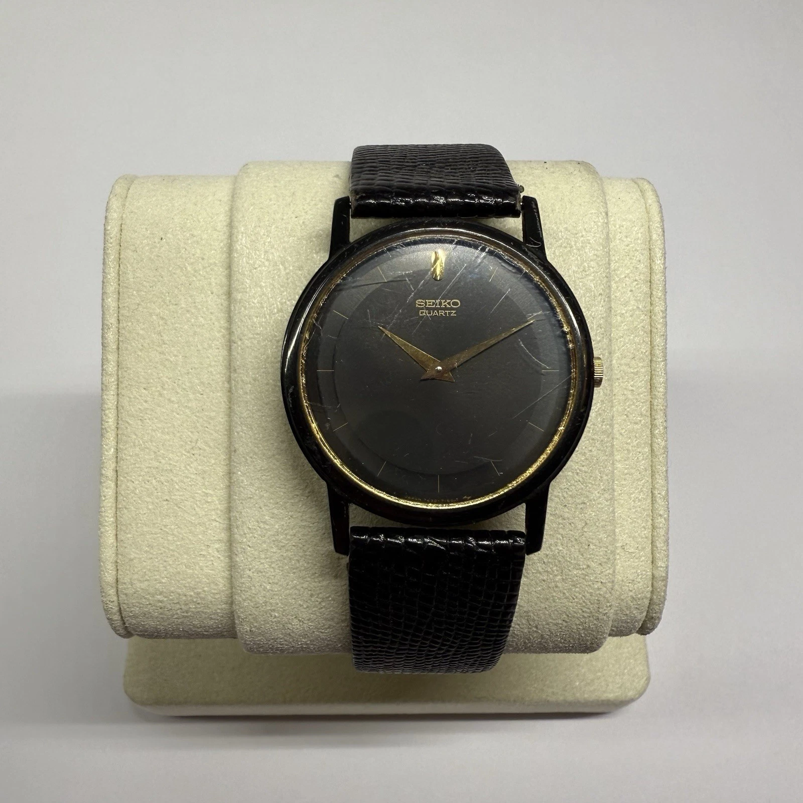 SEIKO 7430-7039 Gold Accent Quartz Men Vintage Watch W79 *New Battery