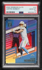 2022 Panini Donruss Elite Justin Herbert #42 PSA 10 GEM MT 0h5h