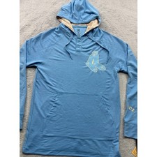 Cooperstown Collection Boston Red Sox Men Small Light Blue Henley Hoodie NWT