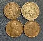 Early U.S Coin Collection - 1909 Indian Cent, Early Wheat Cents, Buffalo Nickel