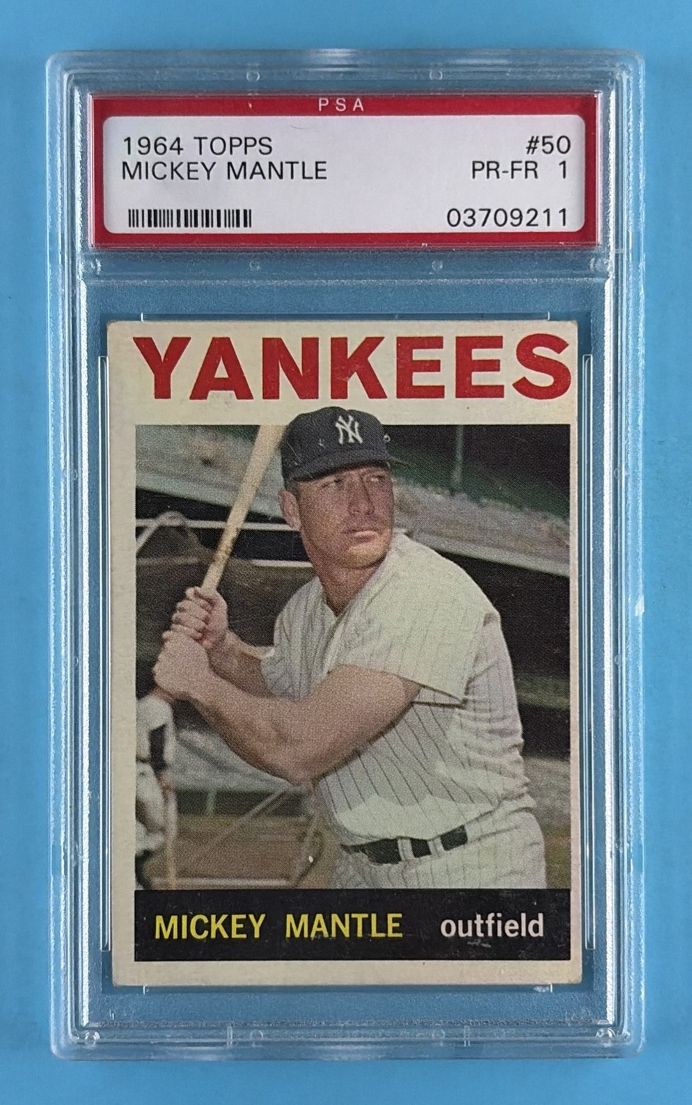 1964 Topps #50 Mickey Mantle - PSA 1 PR-FR view 1