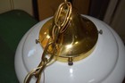 Antique Brass Schoolhose Pendant. 6" Fitter- Rewired — photo 3