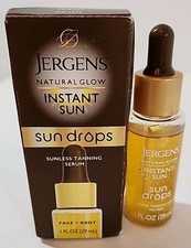 NEW Jergens Natural Glow Instant Sun Drops Sunless Tanning Serum 1 oz Oil Free