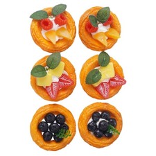 6 Pcs Artificial Egg Tart Models Food for Kitchen Display Desserts