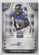 2014 Crown Royale Rookie Signatures Silver Plaid 47/75 Scott Crichton Auto 0c2