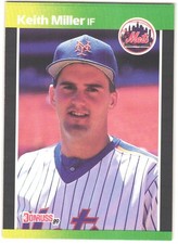1989 Donruss Keith Miller #623 Print Line Error Across Top of Card!