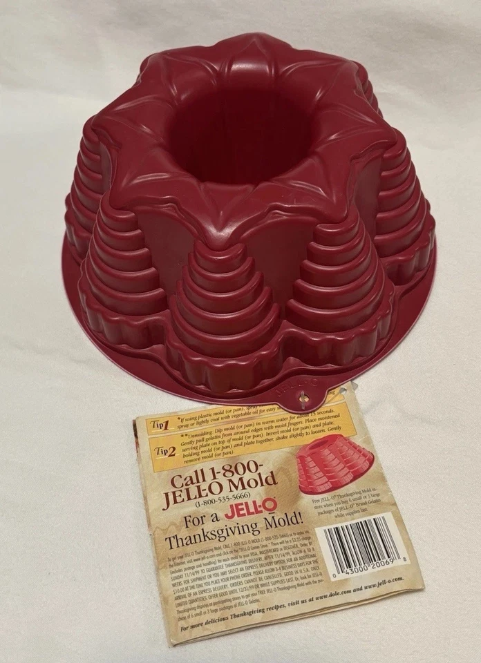 Винтажное праздничное желатиновое 8-дюймовое кольцо в форме желе из пластика 2000 г. - Изображение 2 из 4