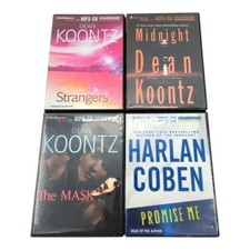 Koontz Strangers Midnight The Mask & Coben Promise Me 4 pcs Audiobook Bundle